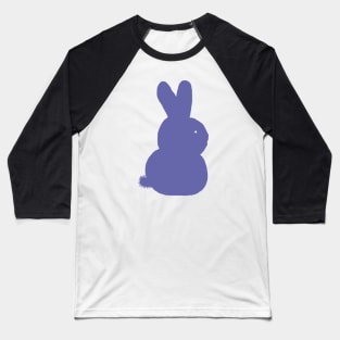 Periwinkle Blue Bunny Rabbit Abstract Baseball T-Shirt